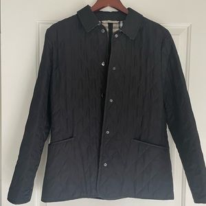 Black Burberry quilted jacket